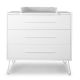 “Ironwood White” 3 Drawers Chest with Changing Unit