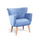 Buy Armchair With Wooden Legs in Blue