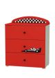 Formula 1 - Children's Wide Chest Of Drawers (3 drawers)