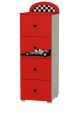 Formula 1 - Children's Narrow Chest Of Drawers (4 drawers)  