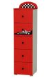 Formula 1 - Children's Narrow Chest Of Drawers (5 drawers)