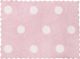 Baby Pink Cookie Rug with Big White Spots