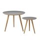 Coffee Tables, Bamboo w/Grey Top, Set of 2