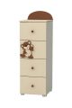 Teddy Bear Children's Narrow Chest Of Drawers (4 drawers)