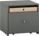 Lori Modern Grey Bedside Table by Vox Furniture