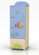 Blue Lagoon  - Children's Narrow Chest Of Drawers (4 drawers)