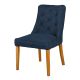 California Accent Chair With Oak Legs - Navy Blue