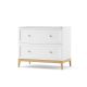Palma Chest of 2 Drawers in White & Oak