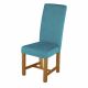 Kensington Dining Chair High Back Upholstered Chair Light Blue