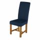Kensington Dining Chair High Back Upholstered Chair Navy Blue