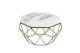 Diamond coffee table with white marble top (larger size)
