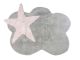 Grey Cloud Rug with Pink Star