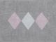 Grey Rug with Pink and White Rhombuses