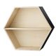 Hexagonal Display Box, Nature/Black, 1 Shelf