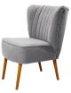 Jersey Accent Chair - Light Grey Fabric 