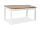 KENT II White Table with Wooden Top