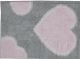 Light Grey Rug with Hearts