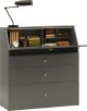 Vox Lori Grey Secretary Desk With Storage Drawer