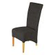 Mary Contemporary Dining Chair With Solid Oak Legs - Onyx