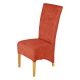 Mary Contemporary Dining Chair With Solid Oak Legs - Paprika Red