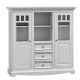 White, Stylish Cupboard with 2 Doors and 3 Drawers