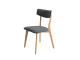 Modern Oak Dining Chair With Grey Seat