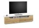 Naia Minimalistic TV Lowboard  in White & Oak