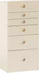 Narrow Chest of Drawers in Modern Ivory