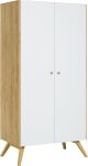 Nature 2-Door Wardrobe with White Front