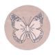 Nude Vintage Rug with Butterfly