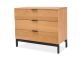 Oak Chest of Drawers with Black Metal Legs