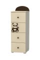 Panda Children's Narrow Chest Of Drawers (4 drawers)