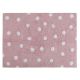 Pink Rug in White Polka Dots