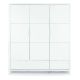 “Quadro White” 3-Door 2-Drawer Wardrobe