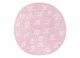 Round Pink Rug with Letters