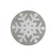 Round Rug in Grey with White Snowflake