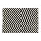 Long Rug in Black and White Zig Zags