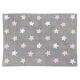 Rug with Tricolor Stars in Grey - Pink 