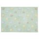 Rug with Tricolor Stars in Soft Mint