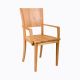 Solid Oak Dining Chair With Armrest 