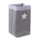 Canvas Striped Large Toy Box in Grey