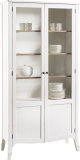 Melody stylish glass door cabinet in white