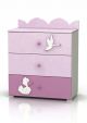 Children's Wide Chest Of Drawers in Pink