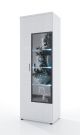 Tall Display Cabinet In High Gloss White
