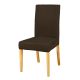 Vasa Dining Chair With Satin Fabric And Changeable Cover - Chocolate Brown