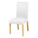 Vasa Dining Chair With Satin Fabric And Changeable Cover - White Chic
