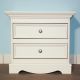 White Bedside Cabinet With 2 Drawers