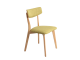 Modern Oak Dining Chair With Lime Green Seat