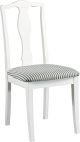 Melody wooden chair in white with soft seat