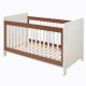 Cot Bed - White and Brown